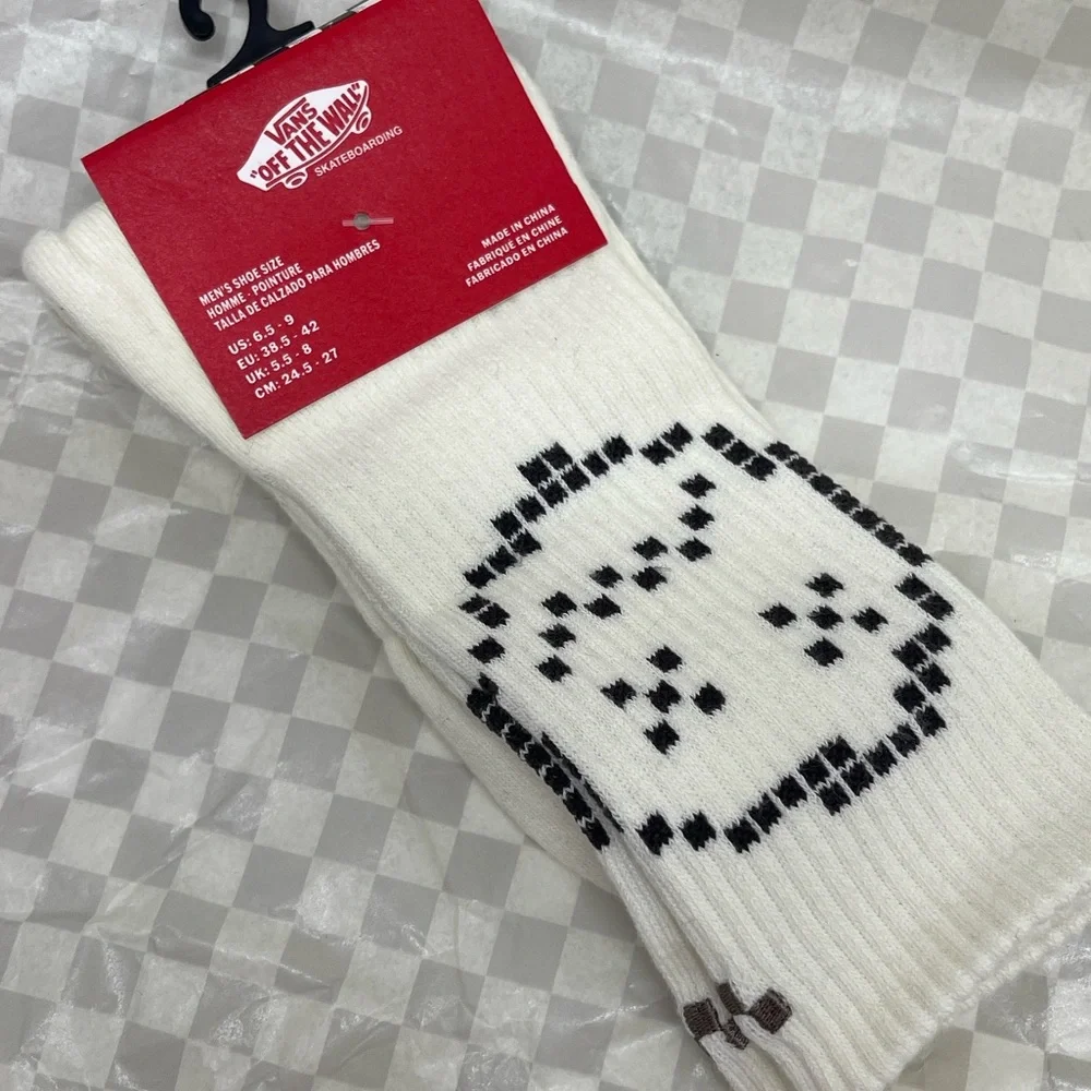 Vans Designer Logo Sport Skater Surfer Crew Cut Socks Vans Skate Clay (1 pair)